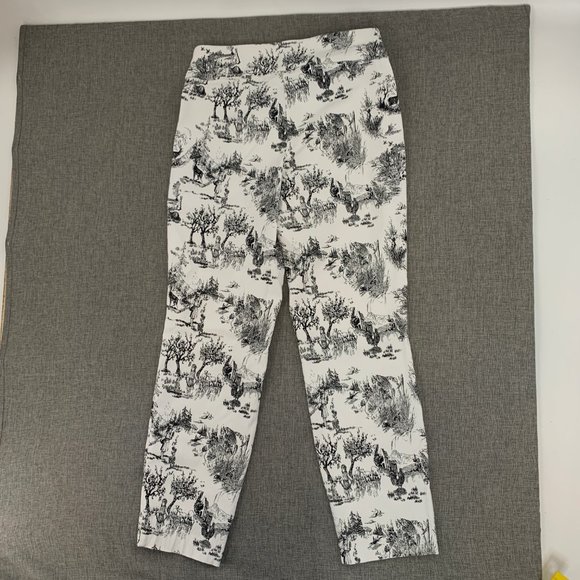 Philosophy Republic Clothing Pants Farm Animal Country Print Small off White Mid - Picture 11 of 16